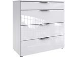 Schubkastenkommode WIMEX "level36 D by fresh to go", weiß (korpus weiß, front lack weiß), B:81cm H:84cm T:41cm, Holzwerkstoff, Sideboards, mit soft-close Funktion und Lackfronten, 4 Schubladen, Kommode hoch