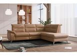 Ecksofa SIT & MORE "Astoria L-Form", braun (macciato), B:256cm H:91cm T:225cm, 100% Polyester, Sofas, Ecksofa, wahlweise mit motorischer Relaxfunktion