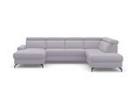 Wohnlandschaft SIT & MORE "Scarlett U-Form", grau, B:333cm T:226cm, Sofas, Wohnlandschaft, inklusive Kopfteilverstellung, wahlweise mit Bettfunktion, Bettkasten