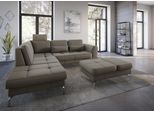 Ecksofa SIT & MORE "Bendigo L-Form", braun (schlamm), B:258cm H:87cm T:226cm, Sofas, Ecksofa, inklusive Sitztiefenverstellung, Bodenfreiheit 15 cm, in 2 Fußfarben