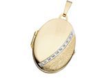 Medallionanhänger JOBO "Anhänger Medaillon oval", gold (gelbgold 333), Schmuckanhänger, Damen, Gelbgold 333, 333 Gold bicolor