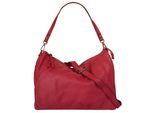 Umhängetasche SAMANTHA LOOK, Mädchen, Gr. B/H/T: 32cm x 25cm x 14cm onesize, rot, Leder, leicht glänzend, unifarben, Taschen Umhängetasche, echt Leder, Made in Italy