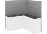 Sichtschutzelement BIOHORT, grau (quarzgrau, metallic), H:91cm L:152cm, Stahlblech, Zaunelemente, für Hochbeet Belvedere L150 (L-Form), LxH: 152x91
