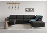 Wohnlandschaft SIT & MORE "Sinatra U-Form", schwarz, B:326cm H:85cm T:220cm, 98% Polyester, 2% Polyamid, Sofas, Wohnlandschaft, optional mit Kopfteilverstellung und Armteilfunktion etc.