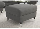 Stauraumhocker SIT & MORE "Grenoble", grau, B:66cm H:48cm T:76cm, Hocker, mit Stauraum und satinierten Füßen