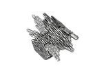 Fingerring JOBO Gr. 54, silber (silber 925), Fingerringe, Damen, 54, Silber 925 (Sterlingsilber), Fingerring, 925 Silber geschwärzt mit 24 Zirkonia