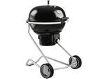 Holzkohlegrill RÖSLE "Kugelgrill No.1, 25006", schwarz, B:73cm H:108cm T:83cm, Grills, AIR F60, mit Air Control System, klappbarer Edelstahl-Grillrost
