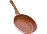 Bratpfanne MEDIASHOP "Copper & Stone", braun, B:28,7cm H:8,3cm L:46,8cm Ø:28cm, Pfannen, Bratpfanne, Ø 28 cm, Induktion