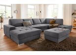 sit&more Wohnlandschaft »Santorini U-Form«, mit Federkern und Sitztiefenverstellung, wahlweise mit Bettfunktion