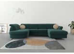 sit&more Wohnlandschaft »Apulia U-Form«, wahlweise Bettfunktion, Bettkasten und Kopf- und Armteilverstellung