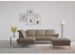 sit&more Ecksofa »Fashion L-Form«, wahlweise mit Kopfteilverstellung, Vorziehsitz, motorisch, Nickelfüsse