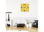 Wanduhr ARTLAND "Uni Trendfarben", gelb, B:30cm H:30cm T:0,3cm, Wanduhren, Wanduhr, wahlweise mit Quarz- oder Funkuhrwerk, lautlos ohne Tickgeräusche
