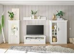 Home affaire Wohnwand »RAVENNA«, (4 St.), im romantischen Landhausstil, Griffe aus Metall, Softclose-Funktion