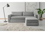 Places of Style Sitzgruppe »PIAGGE«, (2 tlg.), 3-Sitzer-Sofa mit Bettfunktion und Loveseat-Hocker im Set