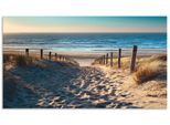 Artland Küchenrückwand »Weg zum Nordseestrand Sonnenuntergang«, (1 tlg.), Alu Spritzschutz mit Klebeband, einfache Montage