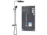 Eisl Brausegarnitur »Grande Vita«, Duschsystem mit Thermostat und Ablage, Regendusche mit Wandhalterung