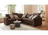 sit&more Ecksofa »Bologna L-Form«, Kopfteilverstellung, wahlweise mit Bettfunktion und Schubkasten