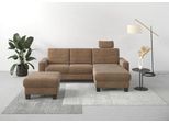 Home affaire Ecksofa »Summer L-Form«, mit Recamiere, mit oder ohne Bettfunktion und Bettkasten, Cord-Bezug