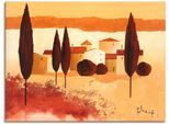 Artland Leinwandbild »Kleines Mediterranes Dorf«, Wiesen & Bäume, (1 St.), auf Keilrahmen gespannt