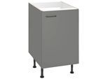 Spülenschrank OPTIFIT "Elga", grau (basaltgrau, basaltgrau), B:50cm H:87cm T:58,4cm, Holzwerkstoff, Schränke, Spülenschrank, mit Soft-Close-Funktion, höhenverstellbaren Füssen, Breite 50 cm