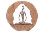 GILDE Dekofigur »Skulptur Health, silber/natur«, silberfarben/natur, Aluminium