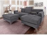 COTTA Polstergarnitur »Sammy«, (Set), Set: bestehend aus Ecksofa und Hocker, inklusive Kopfteilverstellung