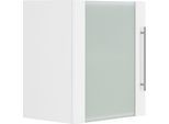 Glashängeschrank WIHO KÜCHEN "Unna", weiss (front und korpus: weiß), B:50cm H:56,5cm T:35cm, Schränke, Glashängeschrank, Front mit Glaseinsatz