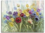 Artland Wandbild »Tulpenwiese I«, Blumenwiese, (1 St.), als Leinwandbild, Poster in verschied. Grössen