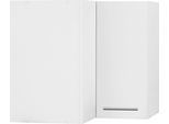 Eckhängeschrank WIHO KÜCHEN "Unna", weiss (front und korpus: weiß), B:60cm H:56,5cm T:35cm, Schränke, Eckhängeschrank, 60 cm breit