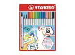 STABILO Faserstift »Pen 68 15 Stück,«, Deckend