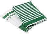 ROSS Geschirrtuch »Exclusiv«, (Set, 3 tlg.), 1x Küchen-Frottiertuch (Streifen) und 2 Geschirrtücher (Gartenkräuter)