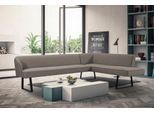 exxpo - sofa fashion Eckbank »Americano«, mit Keder und Metallfüssen, Bezug in verschiedenen Qualitäten