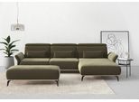 Places of Style Ecksofa »Fjord L-Form«, massiv, wahlweise mit Armlehnfunktion, Kopf- Sitztiefenverstellung