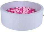 Knorrtoys® Bällebad »Soft, Cube Grey«, mit 300 Bällen soft pink; Made in Europe