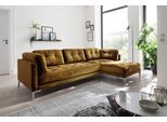 Trends by HG Ecksofa »Landau L-Form«, in Cord-Stoff mit Metallfuss