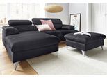 COTTA Polstergarnitur »Caluso«, (2 tlg.), Set: bestehend aus Ecksofa, Hocker, Ecksofa inkl. Kopfteilverstellung