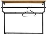 Garderobenleiste SPINDER DESIGN, schwarz, B:100cm H:76cm T:34cm, Metall, Garderobenhalter, Metall, Breite 100 cm, Familien-Garderobe, 11 Haken