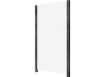 Zaun STAKET PRO, grau, Pfosten: 2 Stk., Aluminium, Glas, Zaunelemente, Glaszaun, Gesamtlänge: 1,14 m, 2 Pfosten