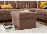 Stauraumhocker SIT & MORE "Melissa", braun (haselnuss), B:60cm H:48cm T:60cm, 100% Polyester, Hocker, klassisches Design, optional in dem mit Wasser zu reinigendem Bezug