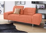 2,5-Sitzer SIT & MORE "Mariola", orange (terrakotta), B:202cm H:93cm T:111cm, Struktur (100% Polyester);Luxus-Microfaser ALTARA NUBUCK (100% Polyester);Luxus-Microfaser (100% Polyester), Sofas, mit Federkern, inklusive Sitztiefenverstellung
