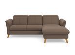 Ecksofa SIT & MORE "Romero L-Form", braun (chocco), B:245cm H:91cm T:178cm, 100% Polyester, Sofas, wahlweise mit oder ohne Relax-Funktion, Bettfunktion, Bettkasten