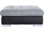 Hocker SIT & MORE "Palomino", grau (schwarz, hellgrau), B:100cm H:41cm T:64cm, Kunstleder SOFTLUX/Feinstruktur (100% Polyester);NaturLEDER (echtes Rindsleder) Sitzfläche. Korpus im andersfarbigen Kunstleder SOFTLUX bezogen;Kunstleder SOFTLUX/Struktur (100% Polyester), Hocker, Hocker, mit Stauraum
