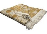 Wohndecke ADAM "Flower Cuvée", gelb (curry), B:145cm L:190cm, Baumwolle, Wohndecken, Wohndecke, im floralem Design, Kuscheldecke
