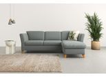 Ecksofa HOME AFFAIRE "Trelleborg L-Form", grau, B:249cm H:86cm T:162cm, 100% Polyester, Sofas, Ecksofa, Federkern-Polsterung, wahlweise mit Bettfunktion und Bettkasten