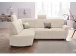 Ecksofa SIT & MORE "Sonoma L-Form", beige (creme), B:246cm H:91cm T:176cm, Kunstleder SOFTLUX;Luxus-Microfaser ALTARA NUBUCK (100% Polyester);Luxus-Microfaser (90% Polyester, 10% Polyamid), Sofas, Ecksofa, wahlweise mit Bettfunktion und Bettkasten