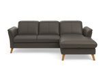 Ecksofa SIT & MORE "Romero L-Form", grau (anthrazit), B:245cm H:91cm T:178cm, 100% Polyester, Sofas, Ecksofa, wahlweise mit oder ohne Relax-Funktion, Bettfunktion, Bettkasten