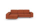 Ecksofa SIT & MORE "Baviene L-Form", orange (terra), B:286cm H:92cm T:176cm, Sofas, Ecksofa, inklusive Sitztiefenverstellung und Federkern, wahlweise Bettfunktion