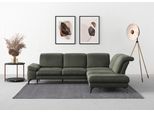 Ecksofa SIT & MORE "Cabana L-Form", grün (olive), B:303cm H:84cm T:244cm, 95% Polyester, 5% Polyamid, Sofas, Ecksofa, Ottomane, wahlweise mit Sitztiefen-,Armlehnen- und Kopfteilfunktion