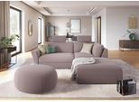 Ecksofa SIT & MORE "Cadabra L-Form", rosa (altrosa), B:243cm H:80cm T:198cm, Samtoptik (100% Polyester);Soft clean (98% Polyester, 2% Polyamid);Struktur fein (100% Polyester), Sofas, Ecksofa, Breite 243 cm, inklusive Sitztiefenverstellung