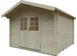 Gartenhaus KIEHN-HOLZ "Jonsberg", beige (naturbelassen), Fußboden im Gartenhaus, ohne Dacheindeckung, Holzwerkstoff, Gartenhäuser, Gartenhaus, aus naturbelassenem Fichtenholz